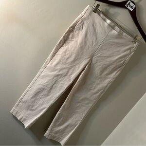 Chico’s Cream Tapered Leg Elastic Waist Ankle Dress Pants women's sz 4 preworn